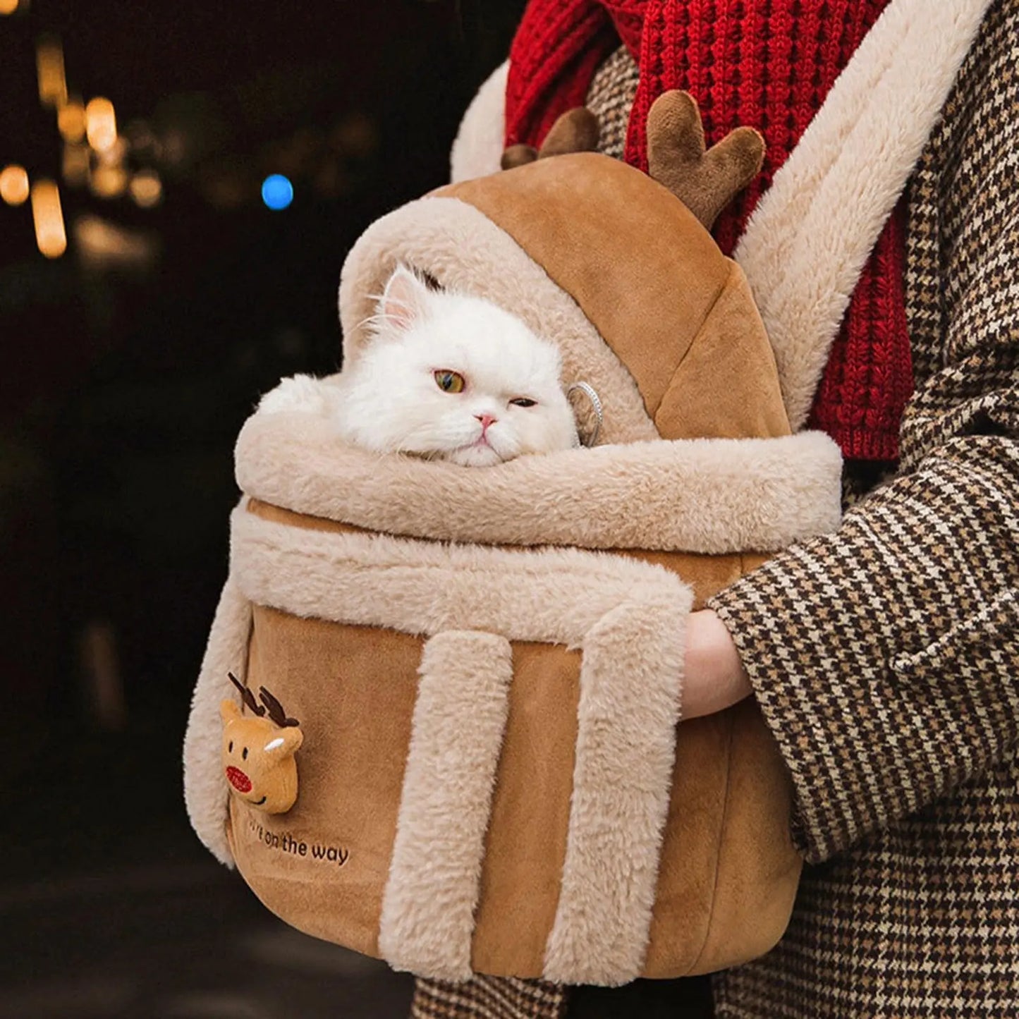 Vozy Winter Cat Backpack Pet Carrier