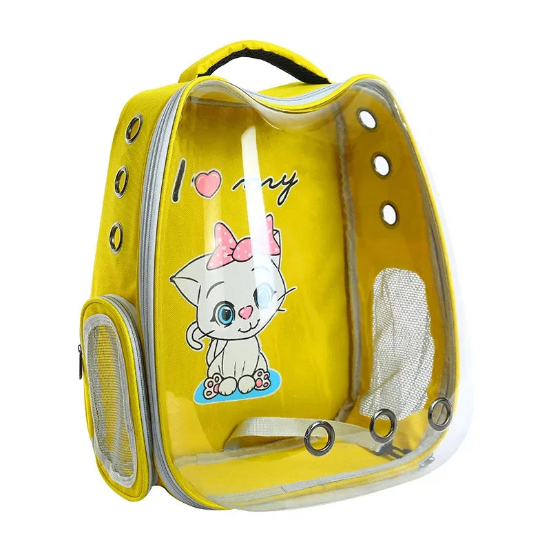 Breathable Pet Bag, Large Space Circulation, Panoramic, Transparent, Outing, Portable, Dog, Cat