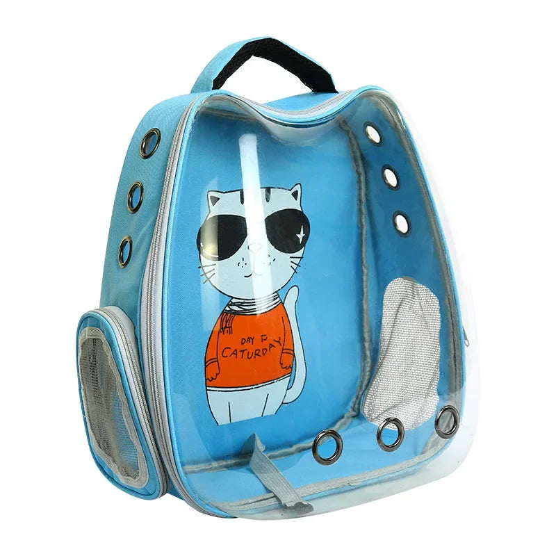Breathable Pet Bag, Large Space Circulation, Panoramic, Transparent, Outing, Portable, Dog, Cat