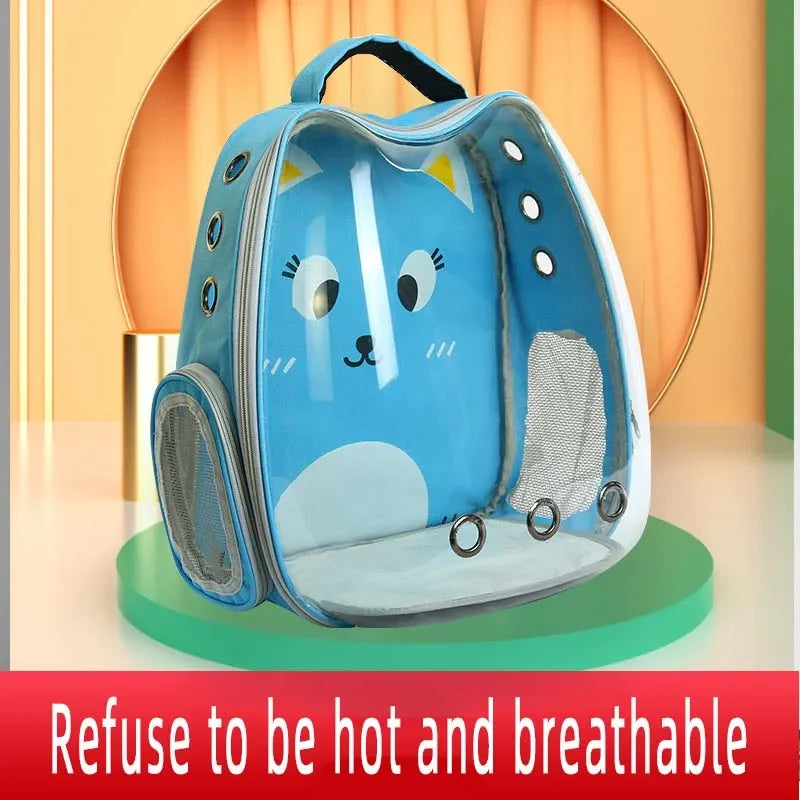 Breathable Pet Bag, Large Space Circulation, Panoramic, Transparent, Outing, Portable, Dog, Cat