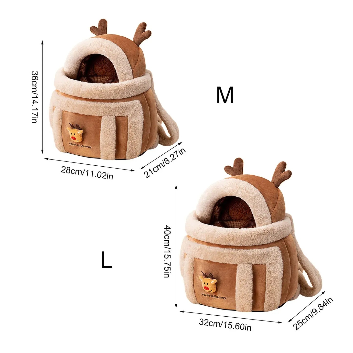 Vozy Winter Cat Backpack Pet Carrier