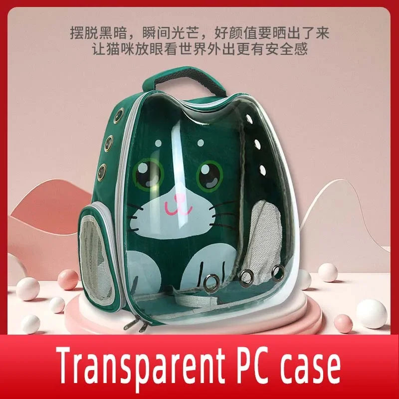 Breathable Pet Bag, Large Space Circulation, Panoramic, Transparent, Outing, Portable, Dog, Cat