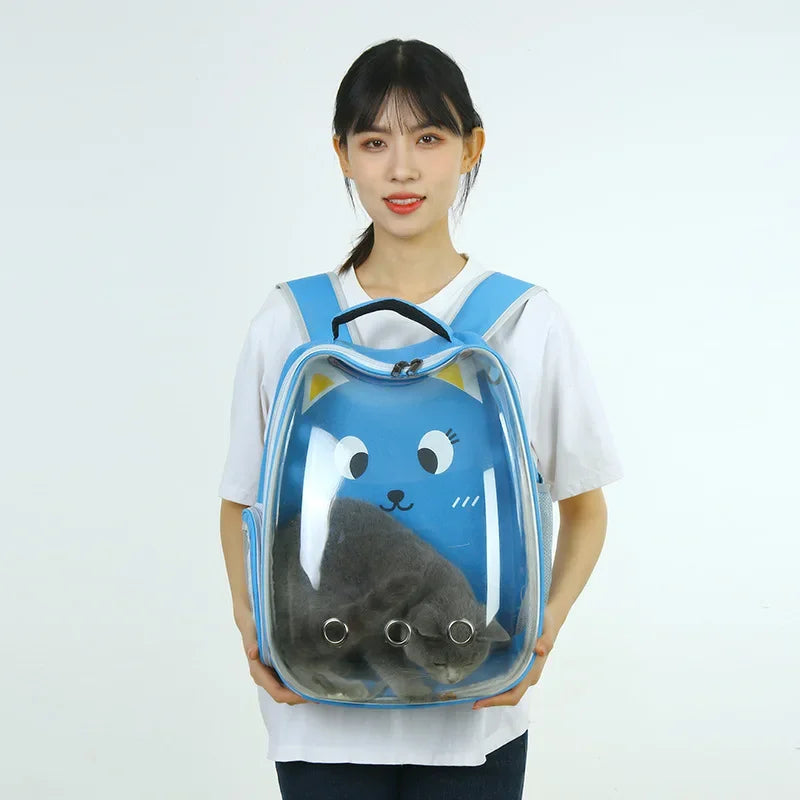 Breathable Pet Bag, Large Space Circulation, Panoramic, Transparent, Outing, Portable, Dog, Cat